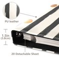 thumbnail image 3 of FORMRS 3 Ring Photo Album 4"x6" Self Adhesive Large Capacity PU Leather Cover, Black Abstract Stripes, 3 of 8