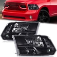 thumbnail image 5 of PIT66 Headlights,Fit for 10-18 Dodge Ram 2500 3500/09-18 Ram 1500/11-18 Ram 4500 5500 Clear Lens Black Housing Clear Reflector, 5 of 9
