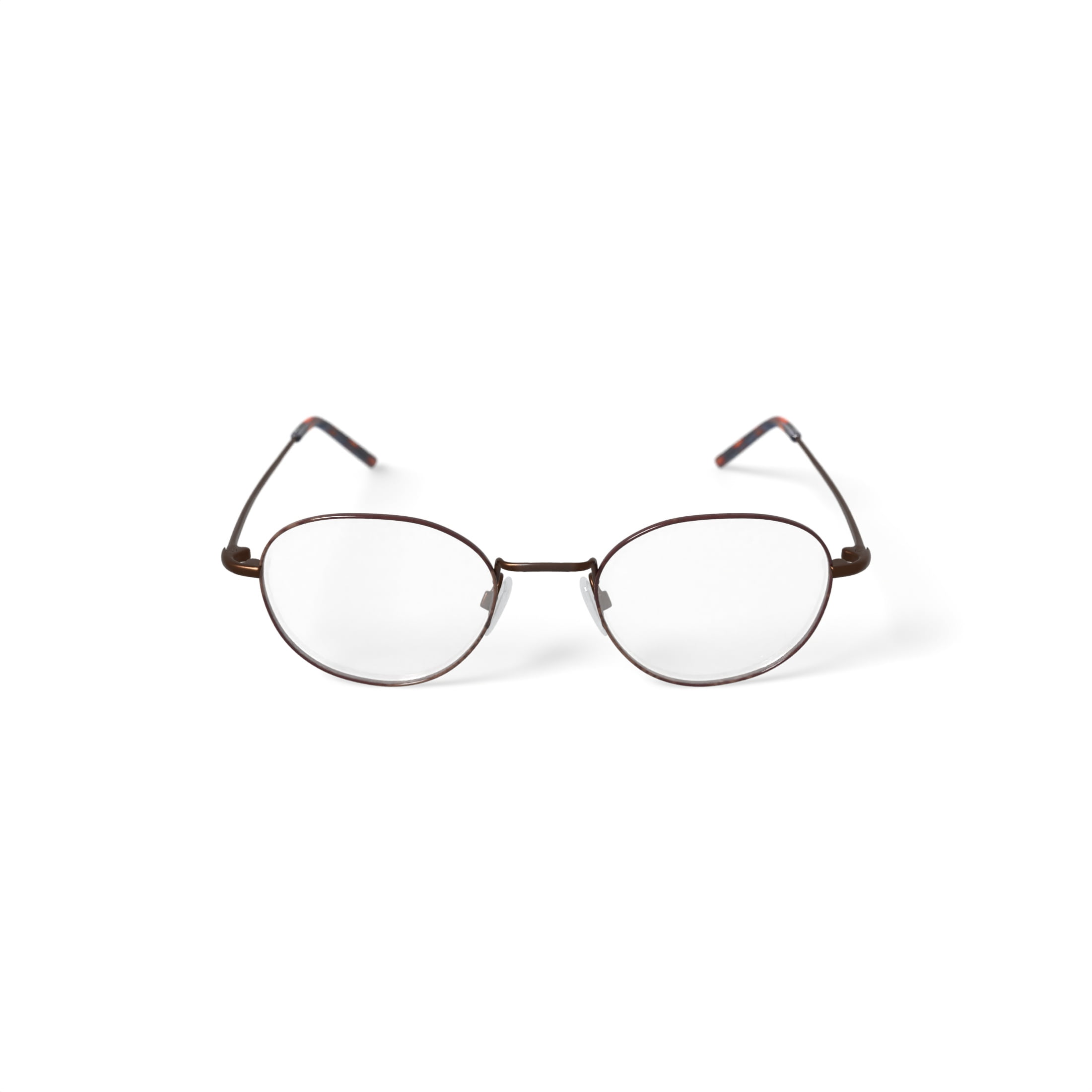 TiFlex Men's T1753 Round Prescription Eyeglasses with Case, Brown