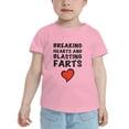 thumbnail image 2 of Breaking Hearts and Blasting Farts Funny Toddler T-Shirts for Boys Girls (Pink, Youth L), 2 of 5