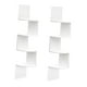 thumbnail image 4 of 2 estantes de esquina para pared, de madera rústica, para almacenamiento, decoración, montaje en esquina Blanco, 4 of 9