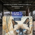 thumbnail image 3 of Bathroom Scale, Highly Accurate Digital Body Scale,Precisely Measures Weight up to 400 lbs-Elegant Siamese Cat With Blue Eyes Hiding In Tall Grasses, 3 of 4