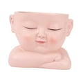 thumbnail image 4 of Maceta con forma de rostro, de resina, escultura decorativa para el hogar, maceta para plantas, ideal para interiores y exteriores, jardín u oficina., 4 of 8