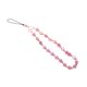 thumbnail image 5 of Dijes de cuentas para teléfono, correa de muñeca, soporte de regalo, decoración, colgante para teléfono para mujer Rosa oscuro, 5 of 9