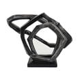 thumbnail image 2 of Benjara Abstract Decorative Tabletop Sculpture- Gray Resin Geometric- 17 Inch, 2 of 6