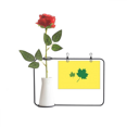 thumbnail image 1 of grenn maple vectorgraph artificial rose flower hanging vases decoration bottle, 1 of 3
