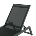 thumbnail image 2 of Mesa Outdoor Black Mesh Chaise Lounge with Aluminum Frame, Set of 4, Grey, 2 of 10