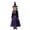 Purple, variant on Odeerbi Kids Girls Halloween Dresses Stage Performance Dress Outfits Fashion Solid Color Long Sleeve Round Neck Ankle Dress Purple