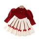 thumbnail image 3 of Vestido de princesa de lana con mangas abullonadas para mujer, otoño e invierno, vestido de cuello redondo de punto para niña pequeña, 3 of 6