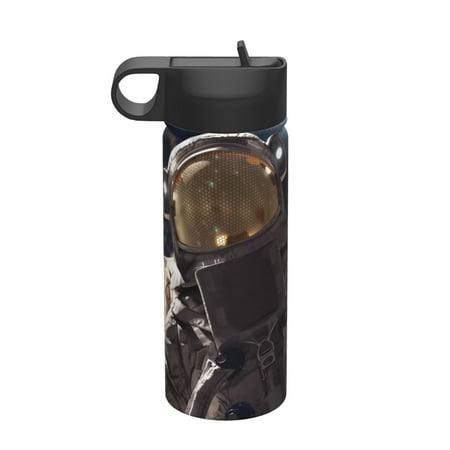 

Fuzoiu Astronaut Print 18oz Insulated Sports Kettle Outdoor Sport Gym Stainless Steel Water Bottle With Straw Lid