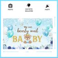 thumbnail image 2 of We Can Bearly Wait Backdrop Bear Theme Baby Shower Decorations for Boys Background of Photograph with Flower Balloons Pattern Baby Shower Party Supplies, 2 of 3