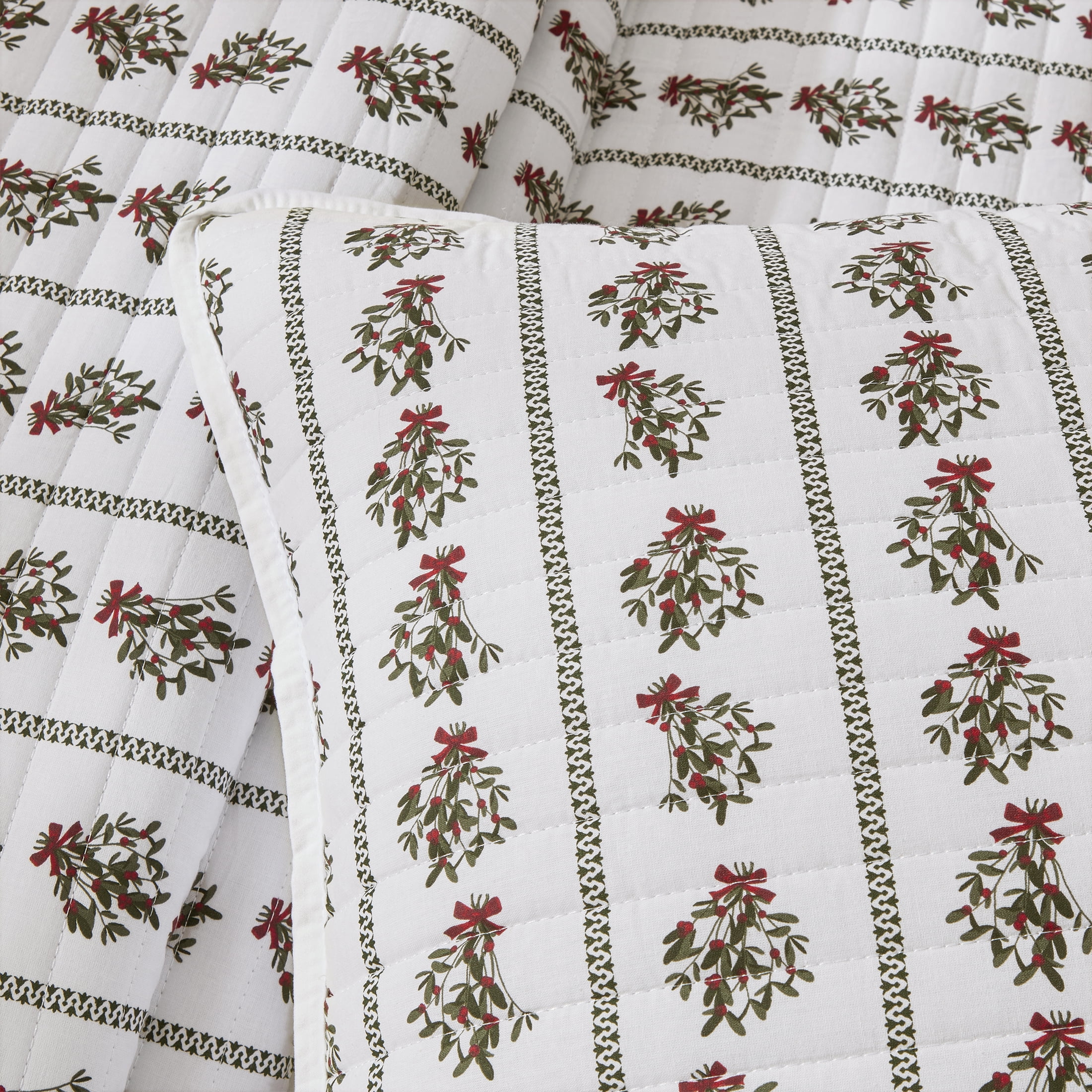 My Texas House Missie 2-Piece Multi Mistletoe Adult Quilt Set, Twin/Twin XL