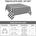 thumbnail image 2 of Square Tablecloth 54 x 54 Inch, White Black Buffalo Check Plaid Square Tablecloth Wipeable Table Top Cover Kitchen Tablecloths for Restaurant, Picnic, Indoor and Outdoor Dining, 2 of 8