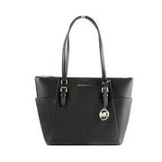 Michael Kors Women Lady Large Leather Shoulder Tote Handbag Purse Bag Black Gold
