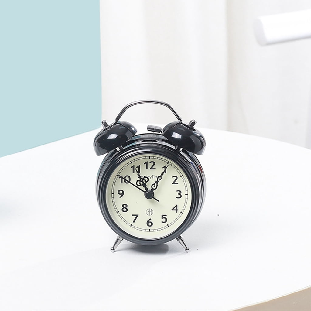 Yammee Retro Loud Alarm Clock Double Bell Battery Powred Bedside Desk Ornament