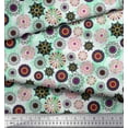 thumbnail image 2 of Soimoi Crepe Silk Fabric Mandala Kaleidoscope Print Fabric by the Yard 42 Inch Wide, 2 of 3