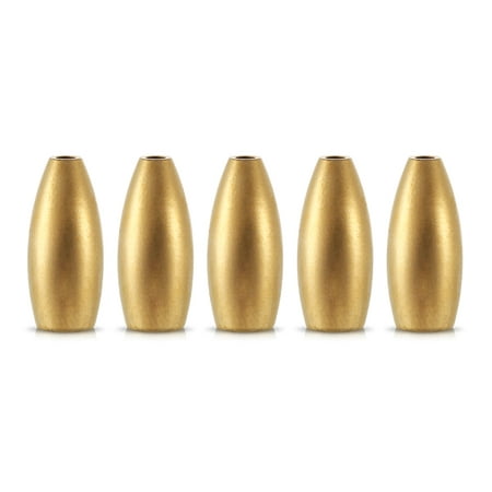 5pcs Brass Bullet Sinker Weight Fast Sinking for Rig Bass Fishing Accessory Lead (Best Lead Alloy For Bullets)