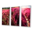 thumbnail image 3 of Designart "Fuchsia Florals in Full Bloom" Floral Framed Wall Art Set Of 3 - Pink Floral Frame Gallery Wall Set For Home Decor, 3 of 7