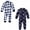 Blue Football, variant on Unisex Baby Plush Jumpsuits, Rudolph, 0-3 Months