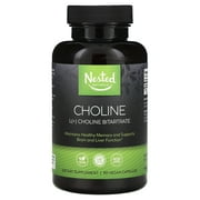 Nested Naturals Choline, L(+) Choline Bitartrate, 90 Vegan Capsules