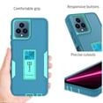 thumbnail image 4 of CoverON For T-Mobile Revvl 6 5G Phone Case, Military Grade Heavy Duty Full Body Kickstand Cover, Turquoise, 4 of 9