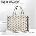 thumbnail image 3 of Large Capacity Tote Bag,Beige Antelope Head Pattern Handbag Fashion Luxury Tote Bag,15.7"x13"x 5.1" Inches,Laptop Compatible, 3 of 6