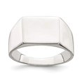 thumbnail image 3 of 925 Sterling Silver 9x11mm Solid Back Signet Ring Size 8, 3 of 5