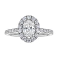 thumbnail image 5 of 14K White Gold 1-1/3 cttw. Certified Diamonds Oval-cut Halo Engagement Ring by Hollywood Hills Jewelers, 5 of 6