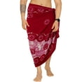 thumbnail image 2 of HAPPY BAY Men's Pareo Regular Surfing Dashiki Sarong Long Swim Beach Wrap One Size Allover Sun, Red Summer Vacation Party, 2 of 4