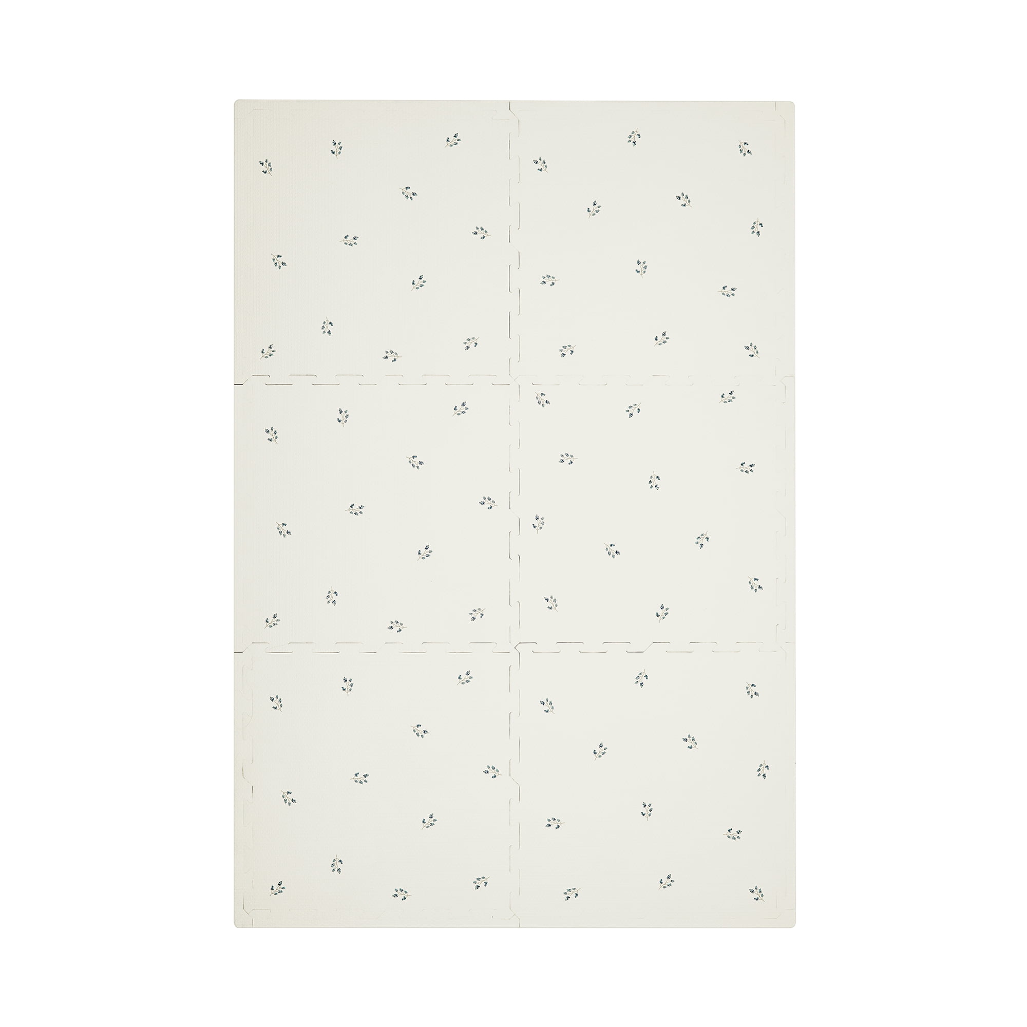 3 Sprouts Foam Puzzle Play Mat with Interlocking EVA Tiles for Toddlers, Babies and Kids in Blueberry Natural