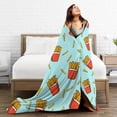 thumbnail image 7 of Yibo French Fries Fun Food Throw Blanket Super Soft Warm Bed Blankets for Couch Bedroom Sofa Office Car All Season Cozy Flannel Plush Blanket for Girls Boys Adults, 7 of 7