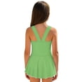 thumbnail image 3 of Xixirimido Green Avocado Print Girls Swimsuit Sleeveless One Piece Skirted Swimwear Modest Hawaiian Bathing Suit for Beach Water Park Kids Swim Dress, 6-7 Years, 3 of 7