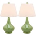 thumbnail image 3 of SAFAVIEH Amy 24 in. H Gourd Solid Glass Table Lamp, Green, Set of 2, 3 of 5