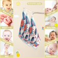 thumbnail image 2 of Coolnut 3 PCS Cute Kittten Flower Baby Muslin Washcloths, Watercolor Face Towel Burp Cloths Ultra Soft Absorbent Cotton Bath Wipes Towels for Newborn Boys Girls, 2 of 6