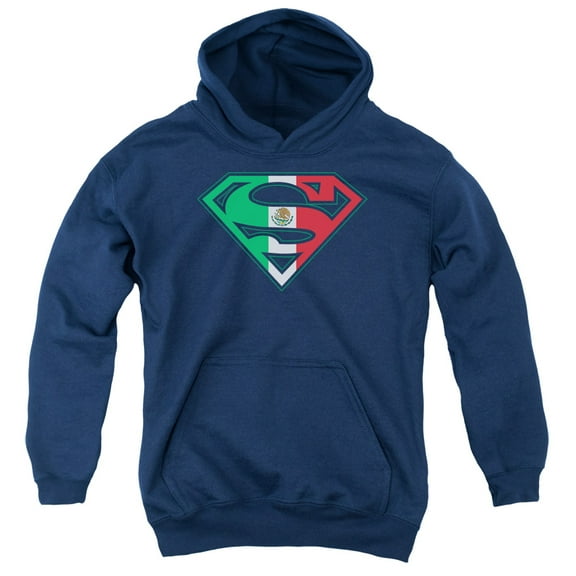 Superman - Mexican Shield - Youth Hooded Sweatshirt - Large