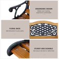 thumbnail image 3 of Wood and Metal Garden Bench with Lattice Back, Seats Two, for Patio or Park, 3 of 5