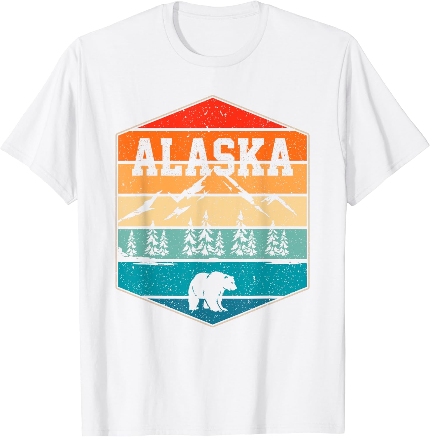 Women Youth Alaskan Glacier Mountains Landscape Bear Animal Retro ...