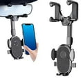 thumbnail image 4 of Car Rearview Mirror Phone Retractable 360 Cell Phone Clip For Phone Mount GPS Phone Mobile Stand Support, 4 of 6