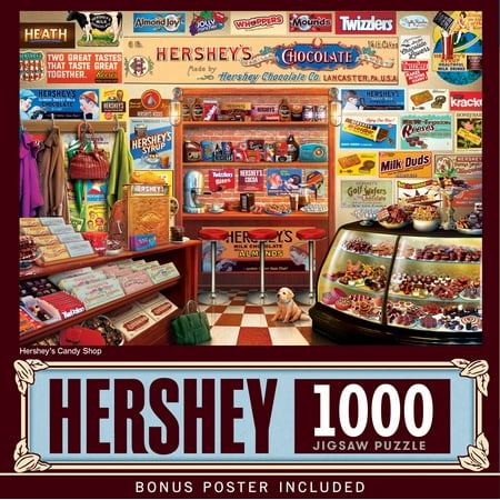 UPC: 0705988719134 | MasterPieces 1000 Piece Puzzle – Hershey s Candy Shop – 19.25 x26.75