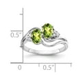 thumbnail image 2 of Primal Gold 14 Karat White Gold 6x4mm Oval Peridot and Diamond Ring, 2 of 3