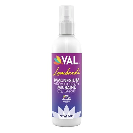 VAL Lombardi Migraine Relief Magnesium Spray with Relaxant Oils - 4oz