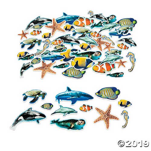 Realistic Ocean Animal SelfAdhesive Shapes