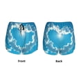 thumbnail image 3 of Gukieu Heart Shaped Cloud Print Women's Sports Shorts with Drawstring Elastic Waistband for Running, Yoga, Fitness-X-Large, 3 of 7
