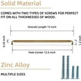 thumbnail image 6 of Goo-Ki 6Pcs 12.6''(320mm) Hole Center Cabinet Pulls Distressed Antique Brass Kitchen Drawer Pulls Handles for Cupboard Wardrobes, 6 of 6