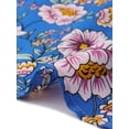 thumbnail image 6 of DARING DIVA Women's Plus Floral Print V Neck Boho Casual Loose Blouse 1X Blue, 6 of 6