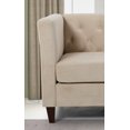 thumbnail image 3 of Uspridefurniture Omnisphere 33.07'' Velvet Square Armchair -Beige, 3 of 5