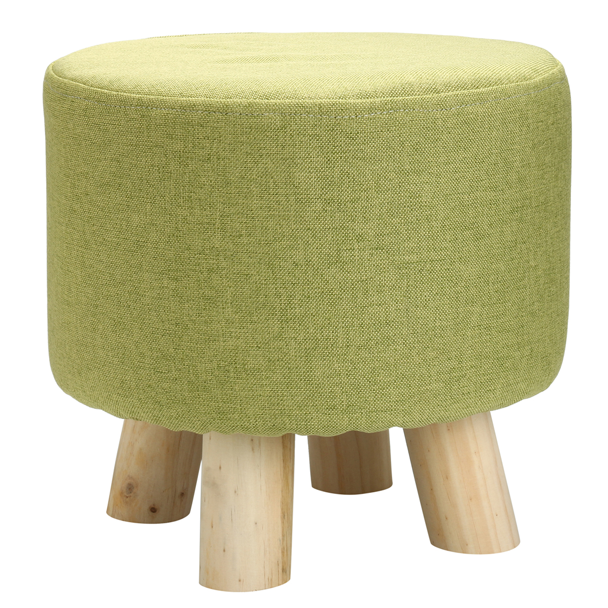 Footstool Small Round Wood Pouffe Chair Ottoman Foot Stool Foot Rest Padded Walmart Canada