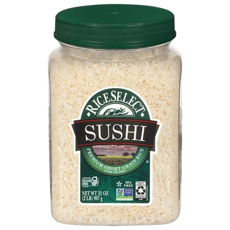 RiceSelect Sushi Rice Premium Short Grain Rice for Sushi 2 lb Jar (Pack of 2) RiceSelect Sushi Rice Premium Short Grain Rice for Sushi 2 lb Jar (Pack of 2)