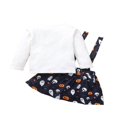 thumbnail image 3 of PENGXIANG Ensemble 2 Pcs pour Filles Enfants Halloween Imprimé Lettre Col Rond Manches Longues Jupe à Bretelles Citrouille, 3 of 7