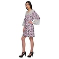 thumbnail image 4 of Moomaya Printed Cotton Venice Lace Bridesmaid Robe Short Robes For Women, 4 of 6